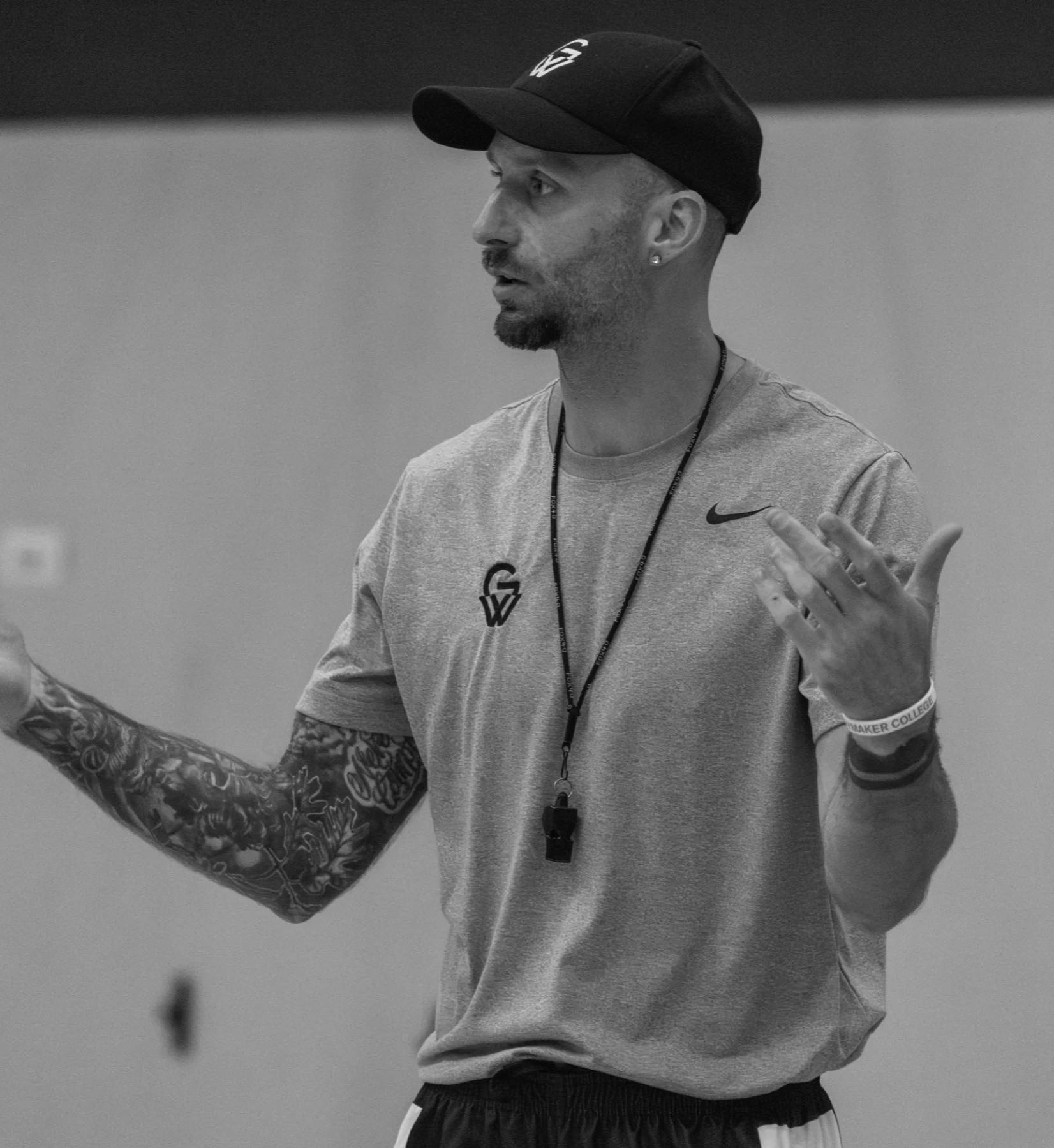Tyler explaining a concept during a session
